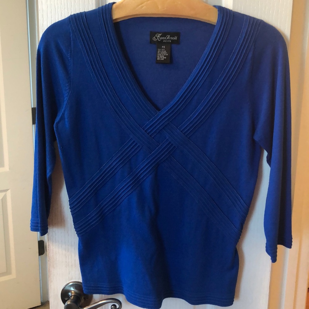 Karen Arnold Royal Blue Knit Top